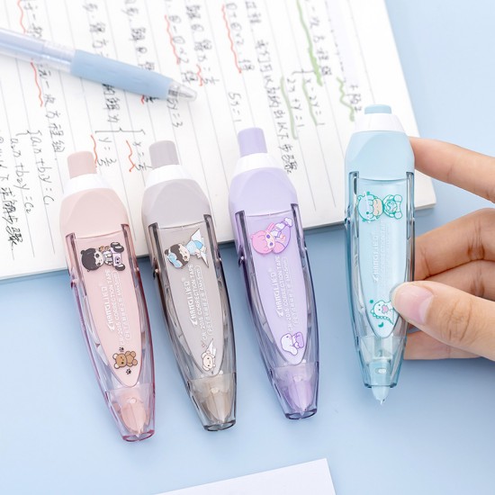 Q版女孩修正帶 可換替芯立可帶 隨身按動式塗改帶