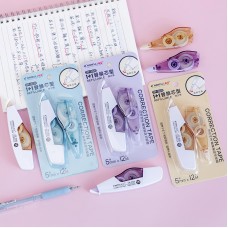 莫蘭迪色修正帶 可換替芯立可帶 隨身按動式塗改帶