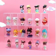 單格公仔展示架 透明壓克力公仔展示盒 防水防塵可自由疊放公仔透明盒