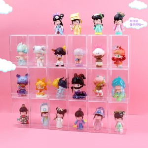 單格公仔展示架 透明壓克力公仔展示盒 防水防塵可自由疊放公仔透明盒