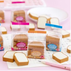 創意吐司造型橡皮擦 仿真吐司片擦子 學生必備擦布 麵包橡皮擦