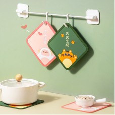 可愛虎虎羊羊隔熱墊 矽膠防燙餐墊 耐高溫隔熱杯墊 矽膠隔熱墊