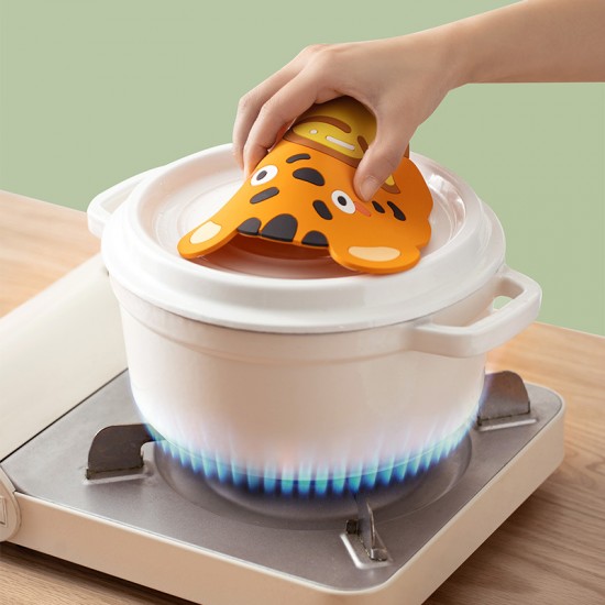 可愛動物矽膠隔熱墊 耐高溫加厚桌墊 廚房必備矽膠防燙墊 矽膠杯墊