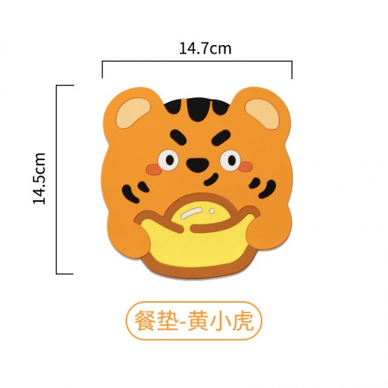 可愛動物矽膠隔熱墊 耐高溫加厚桌墊 廚房必備矽膠防燙墊 矽膠杯墊