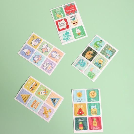 可愛圖案防蚊貼18枚 植物精油驅蚊貼片隨身包