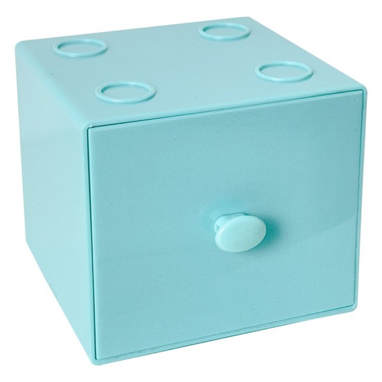 糖果色積木收納盒 桌面抽屜式收納盒 雜物置物盒 收納小盒子