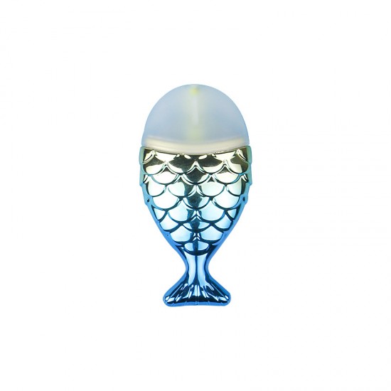 創意魚形螢光筆組 美人魚漸層電鍍螢光筆 6色袋裝記號筆 畫重點色筆