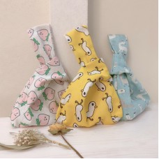 日式素雅棉麻手腕包 手提背心包 日系可愛手提包 手提袋