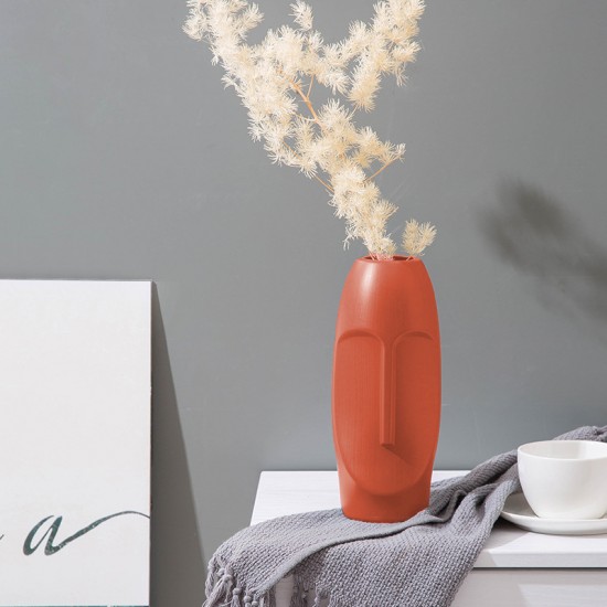 創意北歐風塑膠花瓶 客廳裝飾必備花瓶 仿瓷仿釉花瓶 簡約清新花瓶