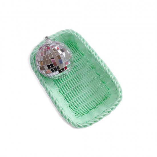 馬卡龍編織收納籃 少女粉色系拍照道具 多功能桌面雜物籃 置物籃