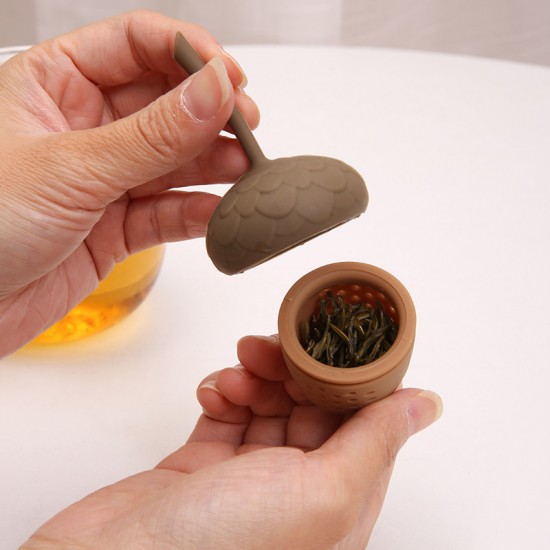 松果造型泡茶器 矽膠茶葉過濾器 橡子造型泡茶茶漏