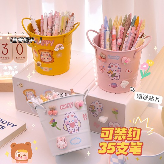 大容量創意筆筒 DIY桌面收納筒 簡約超大容量筆筒 少女心筆筒