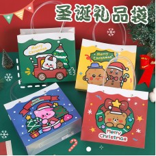 可愛聖誕禮物袋 PVC手提收納袋 聖誕節必備手提禮物袋 禮物包裝袋
