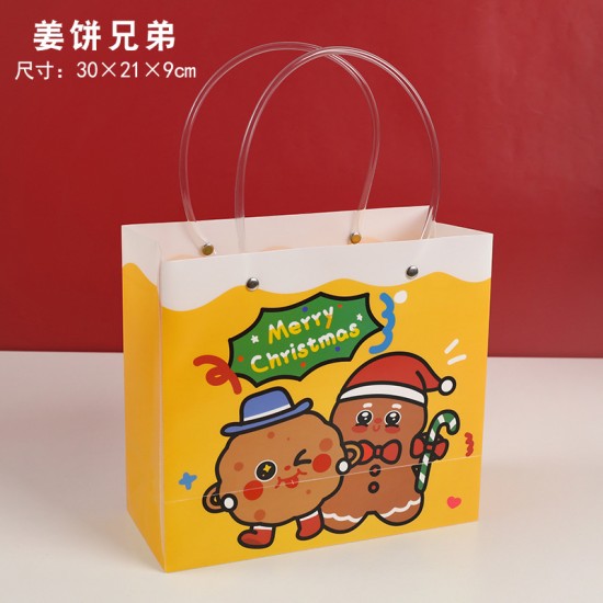 可愛聖誕禮物袋 PVC手提收納袋 聖誕節必備手提禮物袋 禮物包裝袋
