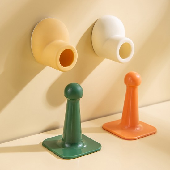 創意矽膠防撞門擋 靜音廁所門擋器 吸入式靜音門擋 可愛造型門檔