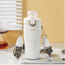 簡約雙飲保溫杯 316不鏽鋼水杯 飲料環保杯 彈蓋高質感水壺