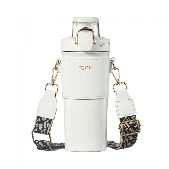 簡約雙飲保溫杯 316不鏽鋼水杯 飲料環保杯 彈蓋高質感水壺