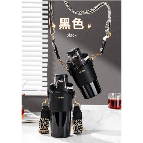 簡約雙飲保溫杯 316不鏽鋼水杯 飲料環保杯 彈蓋高質感水壺