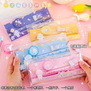 太空人小學生文具5件組 文具組 學生文具組 可愛卡通兒童學習用品 小禮品