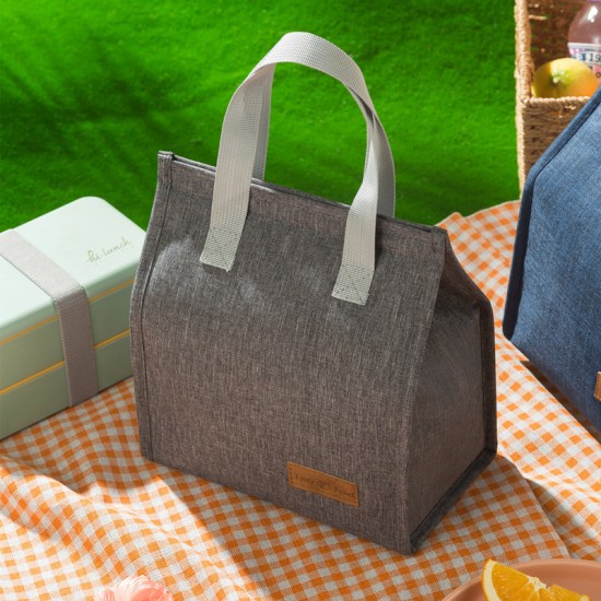 牛津布保溫保冷包 戶外野餐便當袋 大容量極簡手提袋 陽離子便當袋