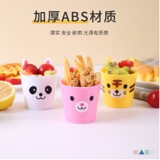 動物造型零食杯 可愛動物水果杯 創意薯條杯 點心杯