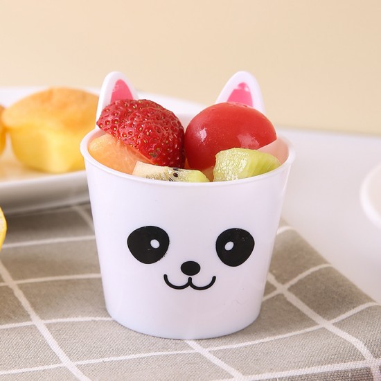 動物造型零食杯 可愛動物水果杯 創意薯條杯 點心杯