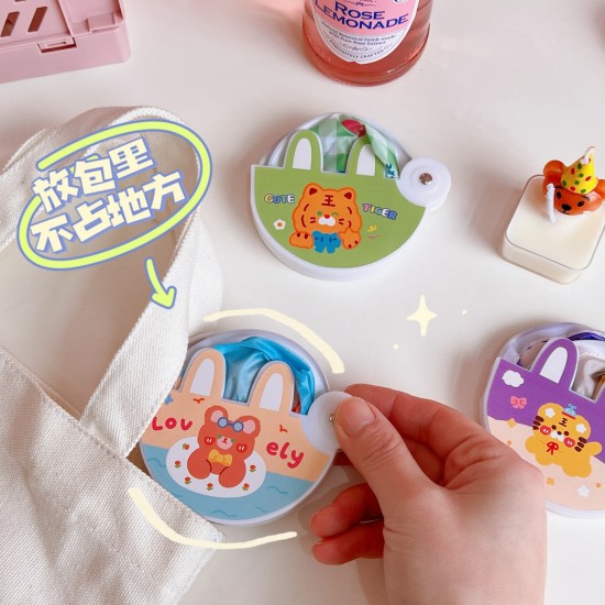 可愛迷你摺疊團扇 隨身小扇子 布面扇子 便攜式團扇 夏天必備