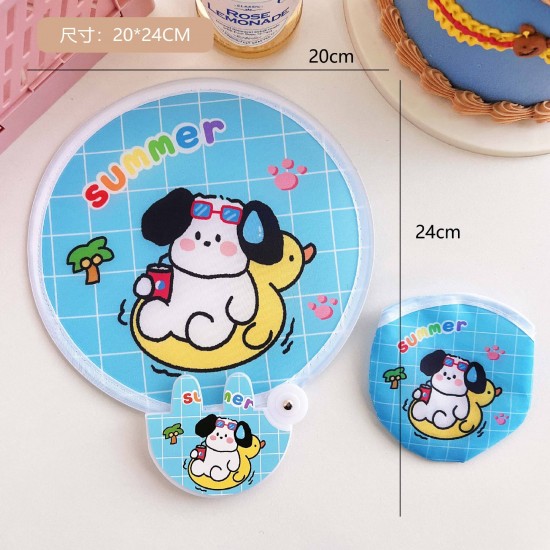 可愛迷你摺疊團扇 隨身小扇子 布面扇子 便攜式團扇 夏天必備