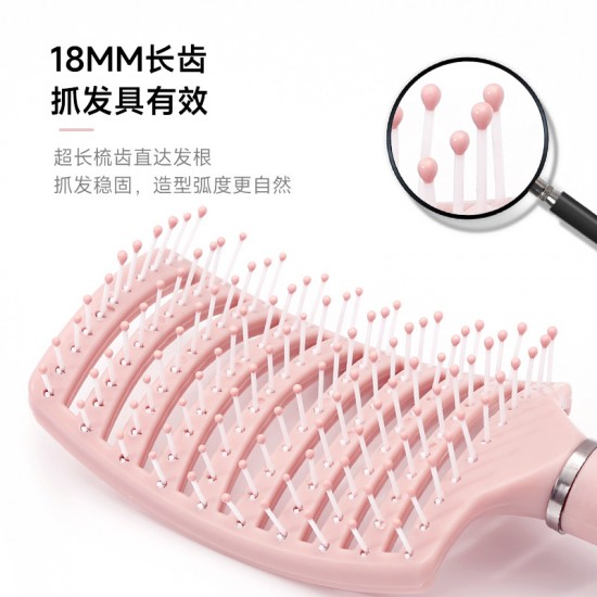 專業蓬鬆造型梳 鏤空大彎弧形順髮梳 寬齒排骨捲髮梳 按摩氣墊造型梳子