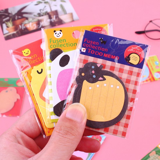 創意動物造型便利貼 N次貼 留言貼 記事貼 青蛙 熊貓 大象 文具 便簽