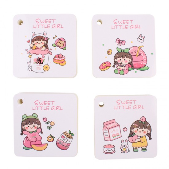 卡通線圈單詞本 迷你記事本 字卡 活頁筆記本 空白便簽 鐵圈本