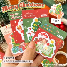 創意Q版聖誕便利貼 N次貼 留言貼 雪人 聖誕老人 聖誕樹 便簽紙