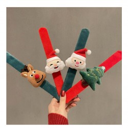 聖誕毛絨啪啪圈 麋鹿 聖誕樹 聖誕老人 啪啪環 聖誕裝飾 聖誕禮物 