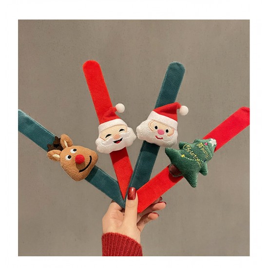 聖誕毛絨啪啪圈 麋鹿 聖誕樹 聖誕老人 啪啪環 聖誕裝飾 聖誕禮物 
