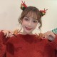 聖誕鹿角髮夾 表演道具 聖誕節 聖誕派對 毛球髮夾 森林系髮夾 