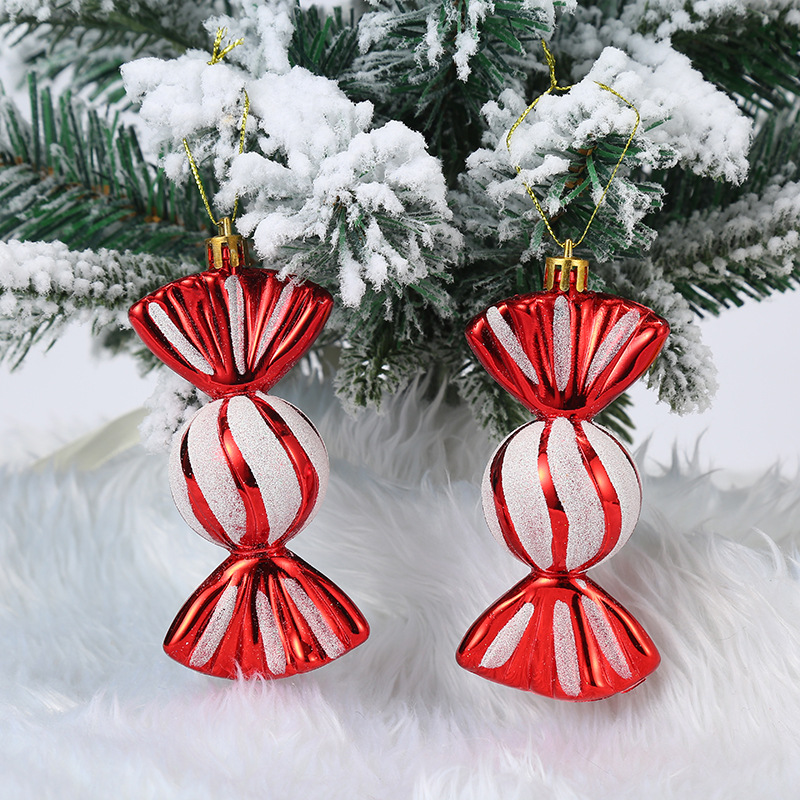 聖誕系列小吊飾 拐杖糖果禮物盒 聖誕帽聖誕襪 聖誕樹裝飾 聖誕道具3