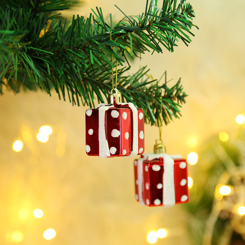 聖誕系列小吊飾 拐杖糖果禮物盒 聖誕帽聖誕襪 聖誕樹裝飾 聖誕道具6