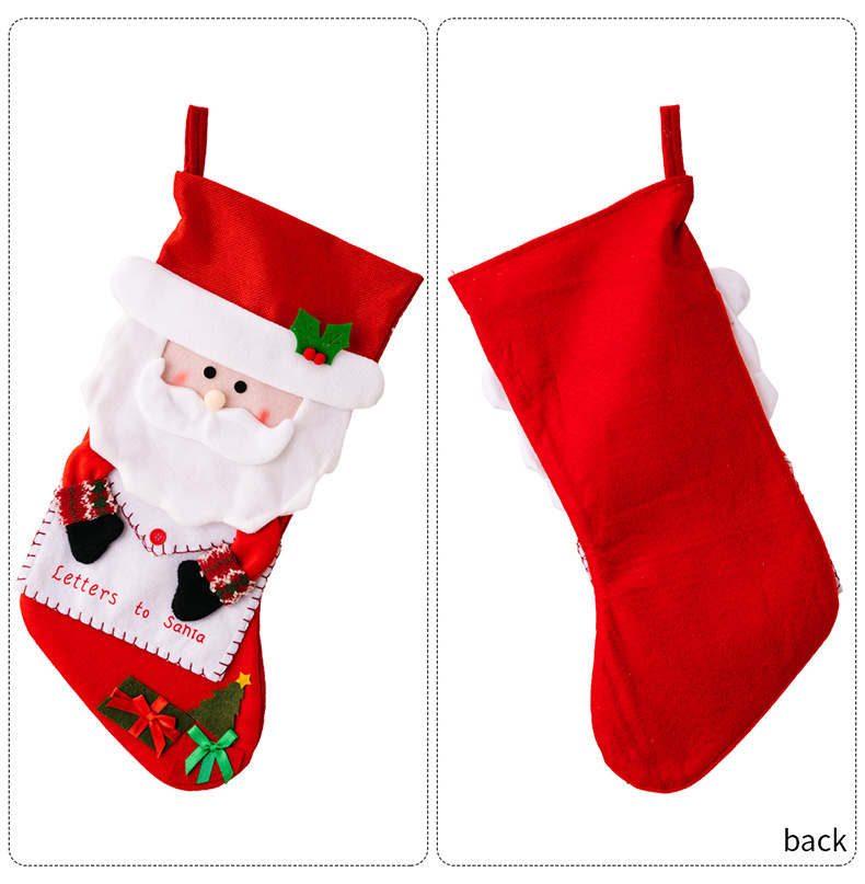 創意造型信封聖誕襪  聖誕老人雪人麋鹿 聖誕裝飾 糖果袋 禮物袋  4