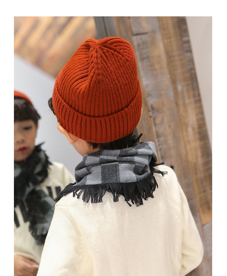 韓版兒童格子圍巾 兒童圍脖 冬季保暖圍巾 寶寶圍巾 加厚款21