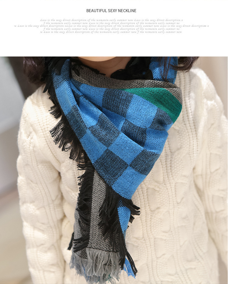 韓版兒童格子圍巾 兒童圍脖 冬季保暖圍巾 寶寶圍巾 加厚款26