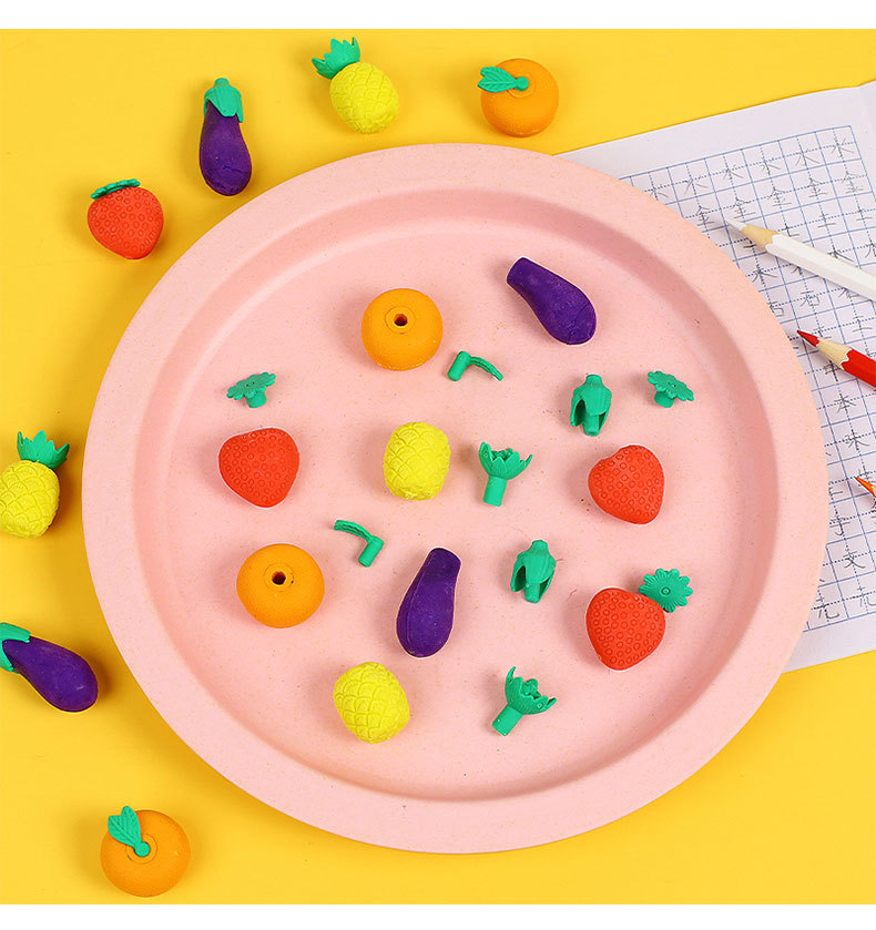  仿真蔬果橡皮擦組 水果蔬菜 造型橡皮擦 兒童節 禮物 文具 學生用品  5
