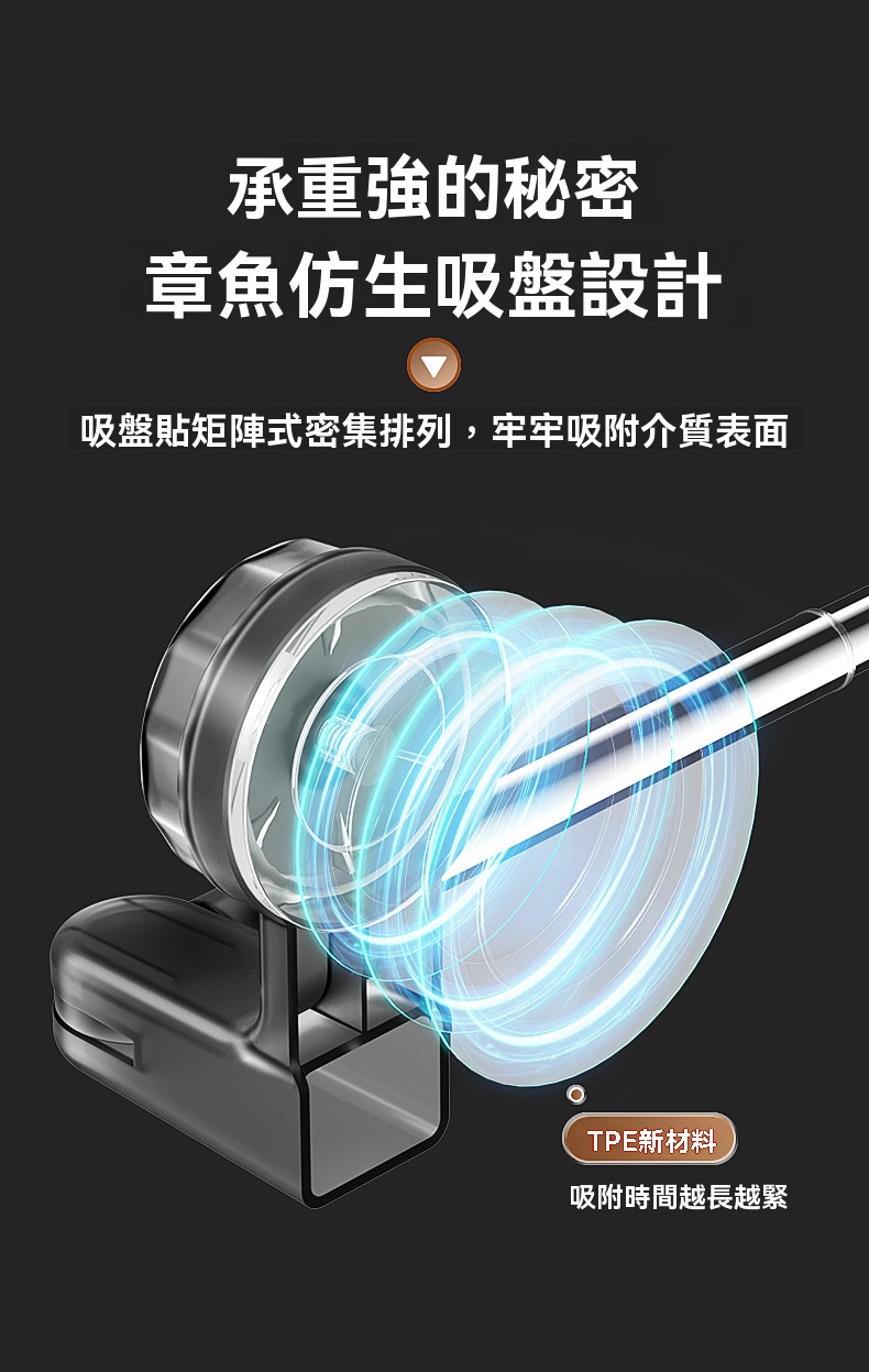 可伸縮吸盤毛巾架 浴巾架 毛巾桿 掛桿 免打孔 無痕置物架 轉角可用11