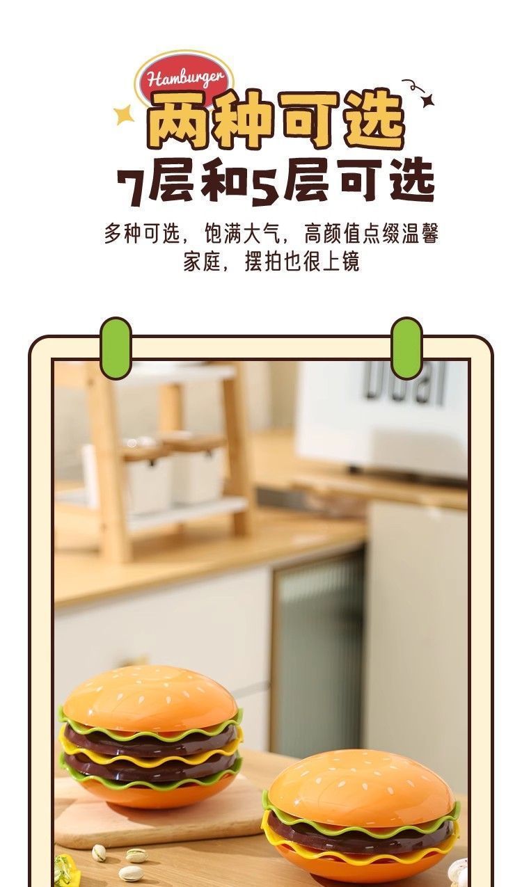 【漢堡造型】創意可愛造型盤 - 餐桌多用收納盤2