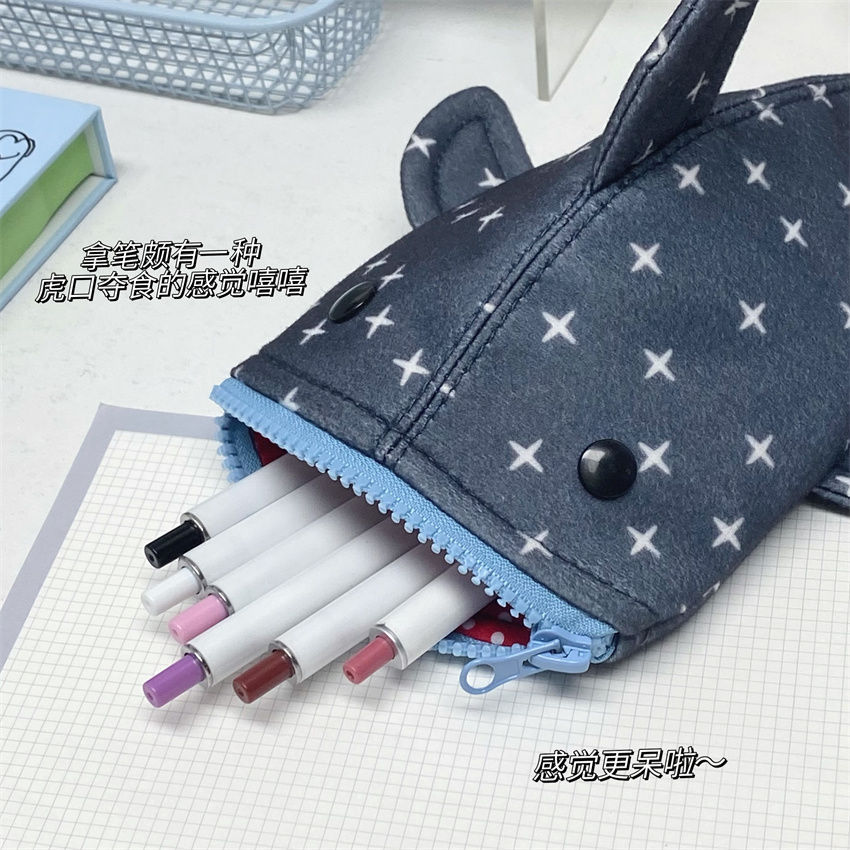 【鯊魚造型】創意異形筆袋 - 高顏值文具收納包9