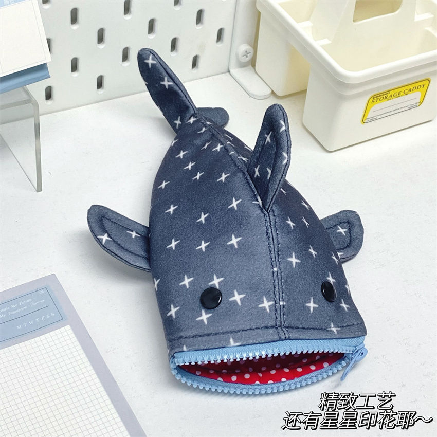 【鯊魚造型】創意異形筆袋 - 高顏值文具收納包8