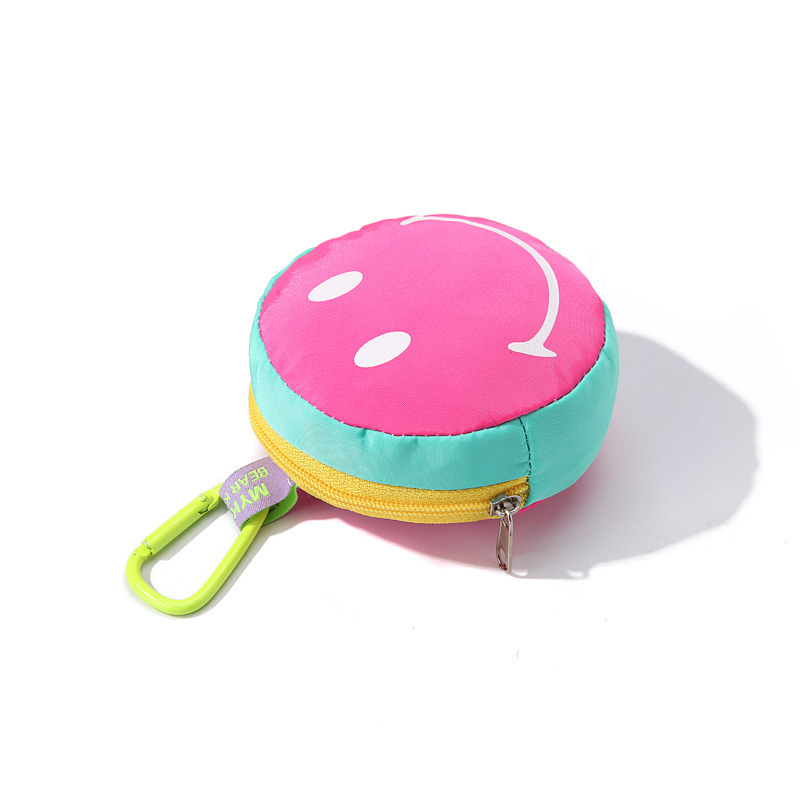 【療癒笑臉】卡通糖果色零錢包 - 鑰匙圈可愛收納小包