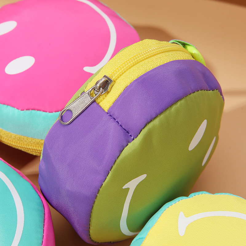 【療癒笑臉】卡通糖果色零錢包 - 鑰匙圈可愛收納小包