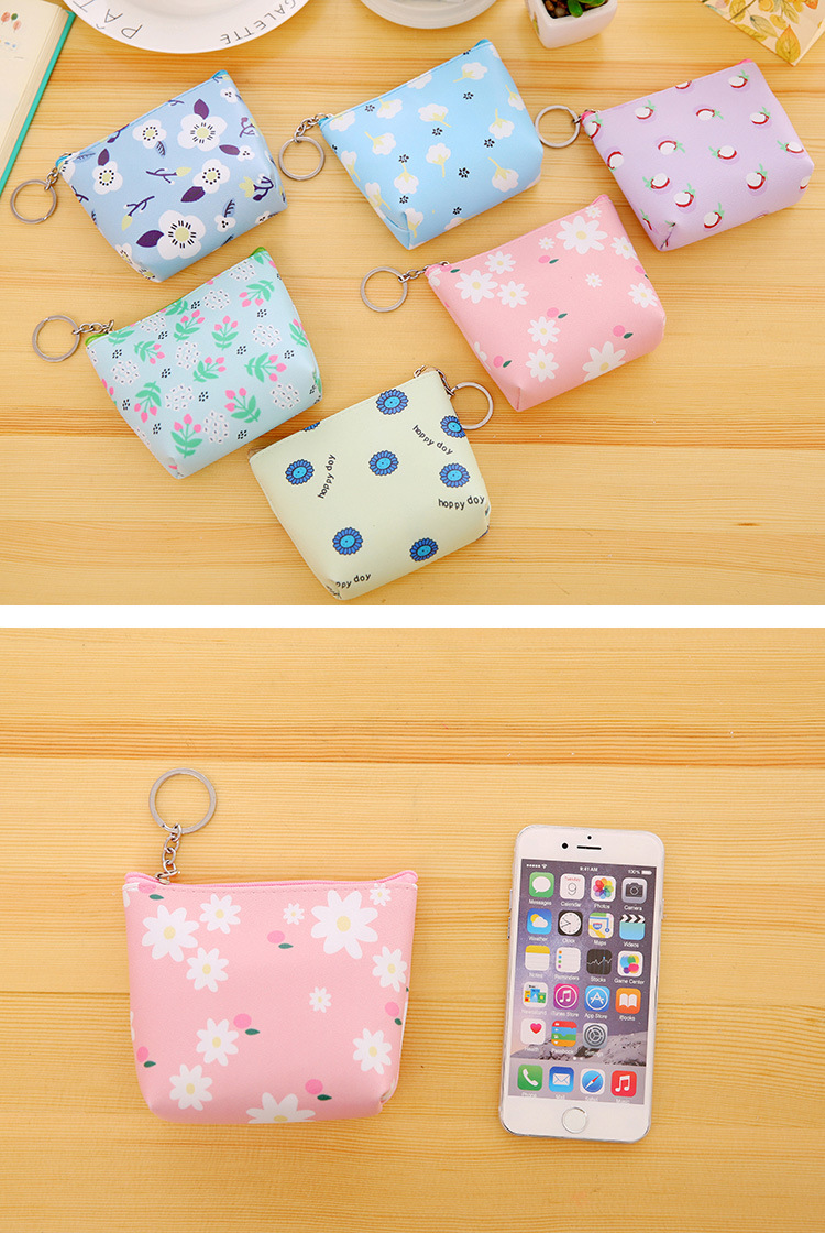 【韓版小清新】手拿零錢包 韓版小碎花PU零錢包 可印刷