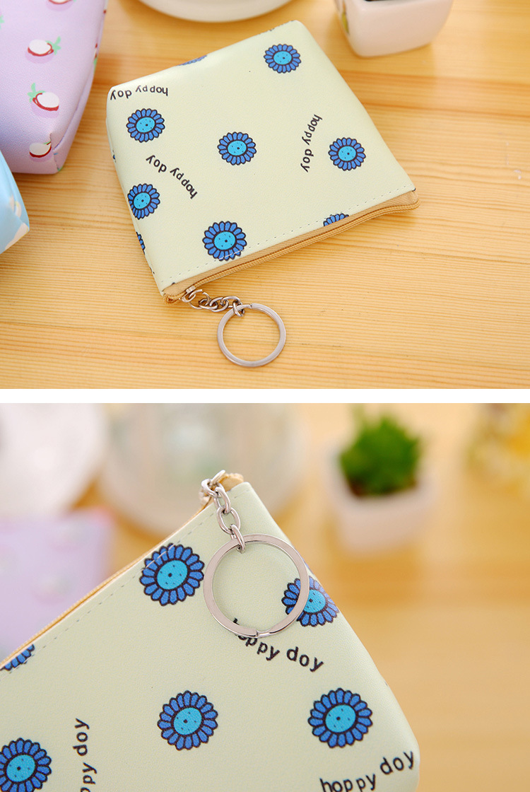 【韓版小清新】手拿零錢包 韓版小碎花PU零錢包 可印刷