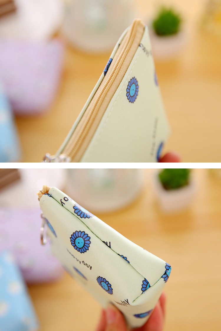 【韓版小清新】手拿零錢包 韓版小碎花PU零錢包 可印刷